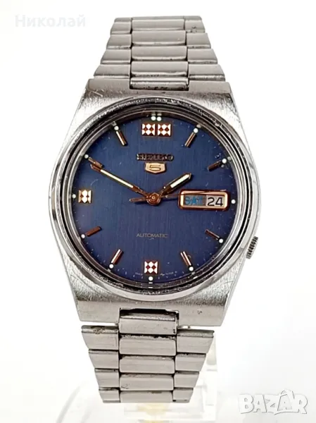 Seiko 5 Сейко 5 - самонавиващ се часовник, запазен, профилактиран, работещ коректно, снимка 1
