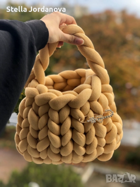 ✨ Ръчно изплетена чанта „Marshmallow“ ✨ Уникална, мека и пухкава — точно като името си , снимка 1