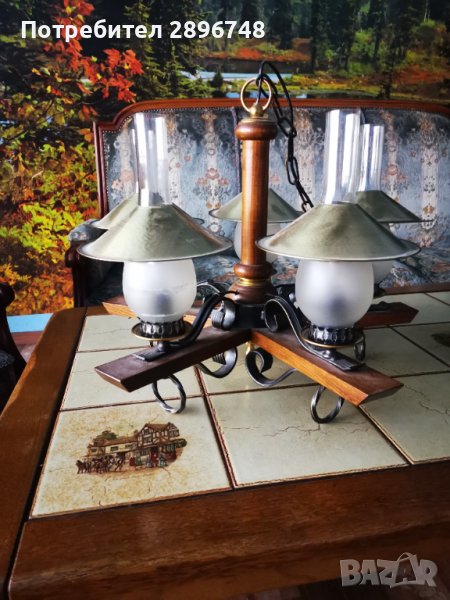 Два полилеия от ковано желязо и мед , снимка 1