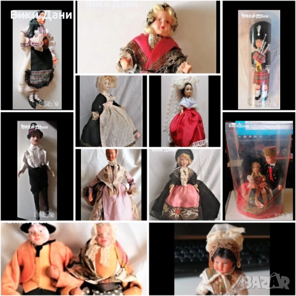 ретро Етно разни кукли мъже и жени, снимка 1