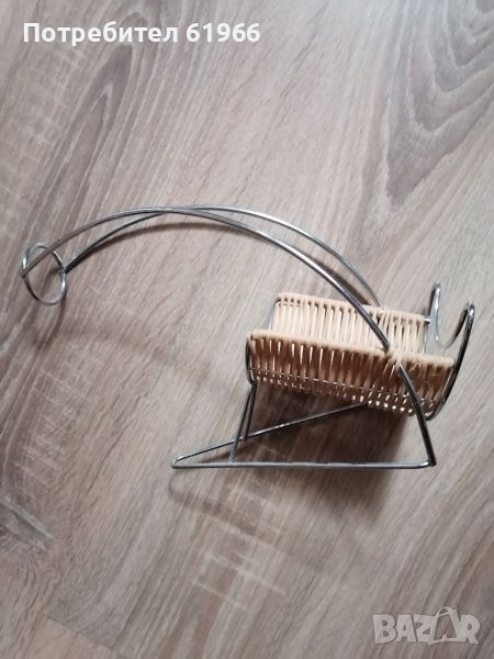 Поставка за  бутилка и метална поставка за чаши! , снимка 1