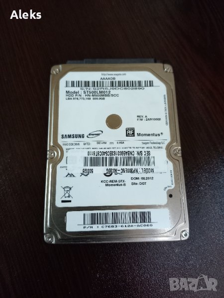 Хард диск 500GB Samsung 2.5" HDD за лаптоп) на 100% Здраве, снимка 1