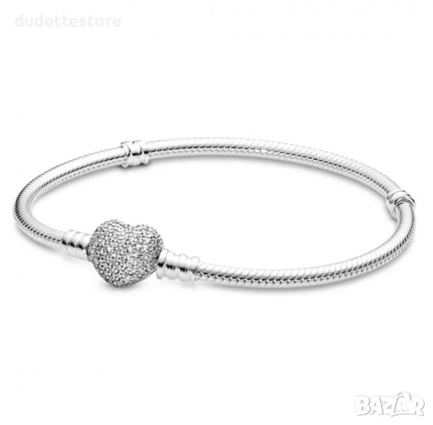 Гривна Pandora с камъни Сваровски сърце, снимка 1
