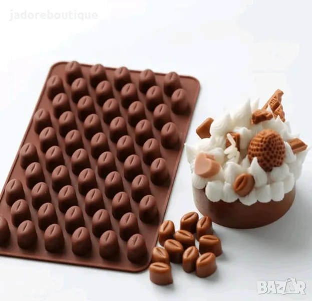 Силиконов молд Зърна кафе, снимка 1