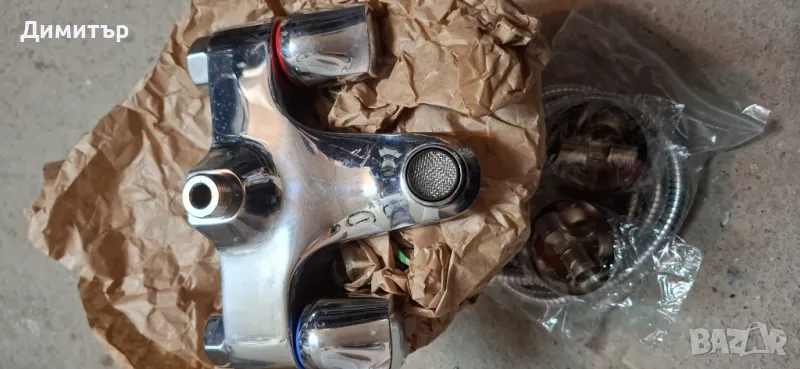 Батерия видима с керамични кранове, снимка 1