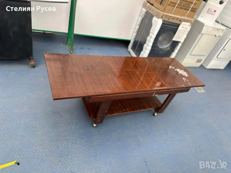 1598 стара ниска холна маса / масичка 50/160см смр -цена 23 лв или 11,76 евро -50 см височина / 50 с, снимка 1