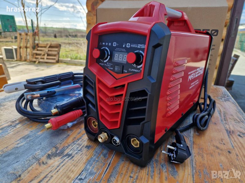 Аргонов Заваръчен Апарат - 250Ампера Електрожен + Аргон - 250А RED - професионален - ТОП ЦЕНА, снимка 1