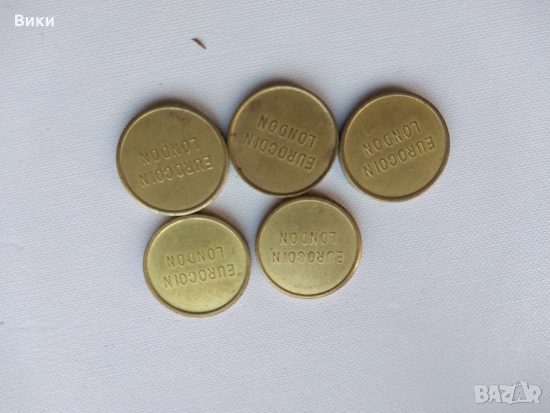 Жетон  Eurocoin Brass Coin Tokens – 22mm x 2.5mm, снимка 1