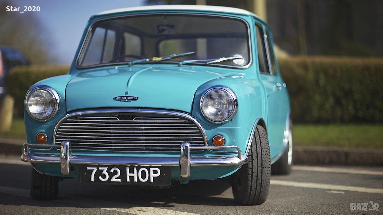 Светеща картина с LED осветление - Mini Cooper , снимка 1