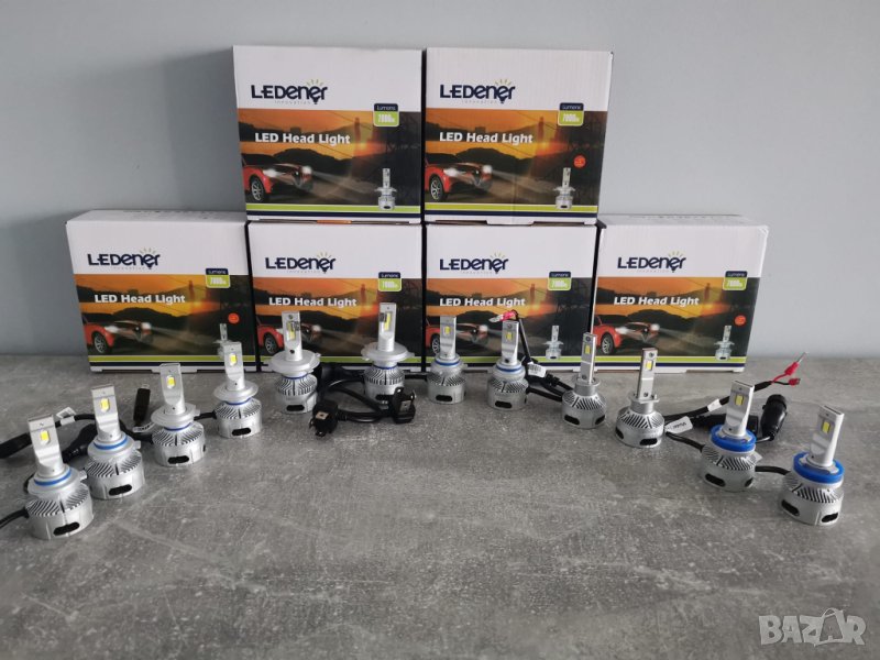 Ledener LED Canbus крушки Н1 Н4 H7 H11 НВ4 40W 7000LM 6000K, снимка 1