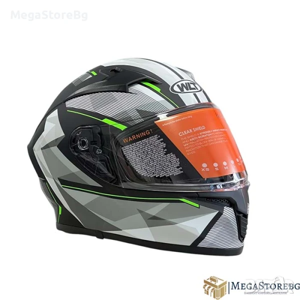 Каска за мотор 108 - размер XL - Matt Black/Green, снимка 1