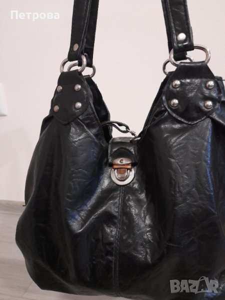 Черна чанта от естествена кожа, снимка 1
