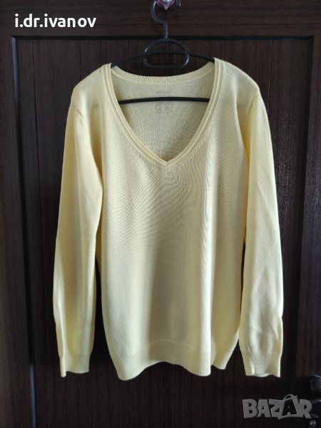 Пуловер с остро деколте, светло жълт цвят на Esmara , снимка 1
