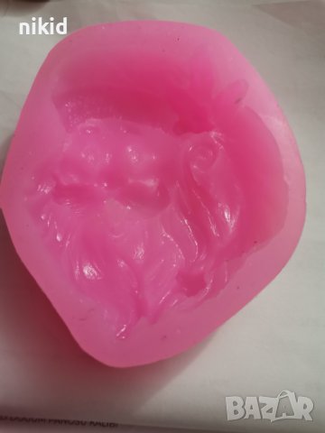 Дядо Коледа грамадна глава с имел силиконов молд форма фондан шоколад гипс , снимка 2 - Форми - 39977676