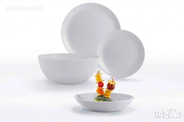 Елегантен и издръжлив сервиз за хранене от 19 части Luminarc Diwali Granit, снимка 4 - Сервизи - 52382956