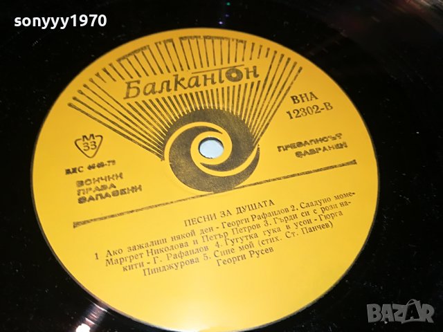 ПЕСНИ ЗА ДУШАТА-ПЛОЧА 1806221910, снимка 18 - Грамофонни плочи - 37126647
