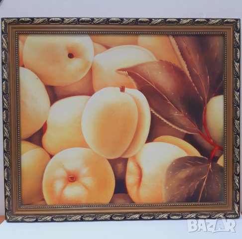 Картина платно, арт принт - праскови, в рамка(3.4), снимка 2 - Картини - 43527765