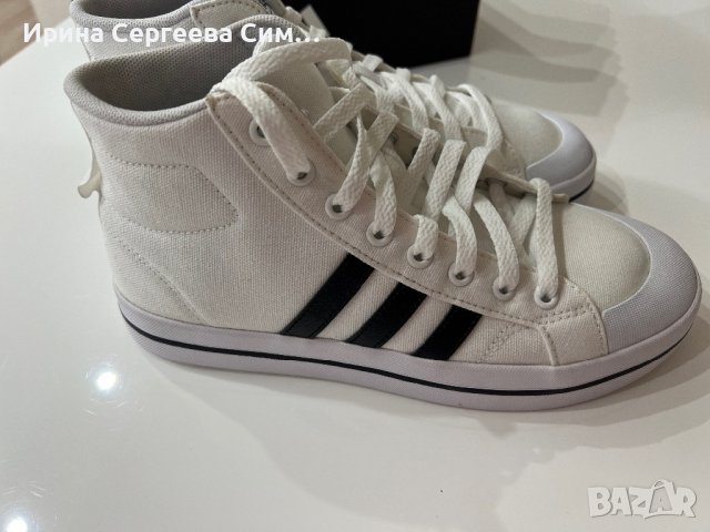 Нови оригинални кецове Adidas 39,3 номер бели и черни, снимка 5 - Кецове - 38299282