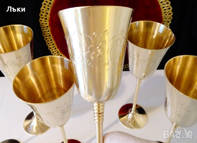 Бронзов бокал за вино,23 см.,220 мл.,барок. , снимка 8 - Антикварни и старинни предмети - 52216763