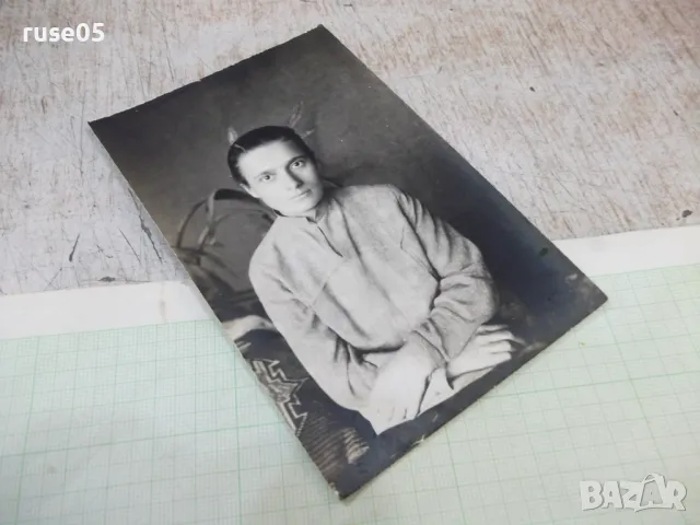 Снимка стара на дама пред цвете, снимка 3 - Колекции - 48003414