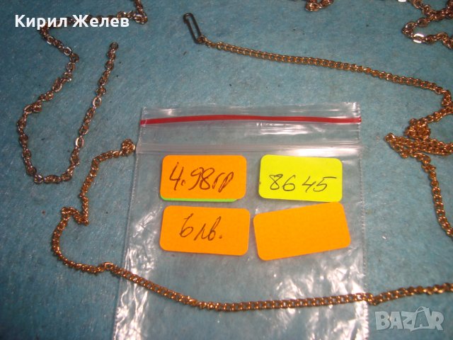 2 ПОЗЛАТЕНИ КОЛИЕТА ВЕРИЖКИ НЕЖНИ ФИНИ и КРАСИВИ РЕТРО АРТ ДЕКО СТИЛ 8645, снимка 4 - Колиета, медальони, синджири - 35240476