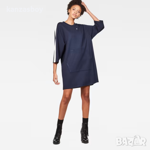 g-star nostelle stripe crew dress - страхотна дамска рокля