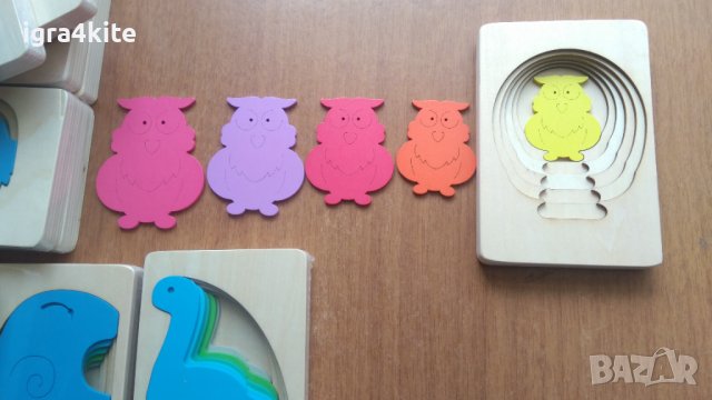 Дървени 3D пъзели за напасване с пластове 10 модела / дървени играчки, снимка 8 - Образователни игри - 36671573