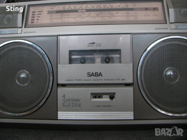SABA RCR 480 BOOMBOX Радиокасетофон Як от 80, снимка 2 - Радиокасетофони, транзистори - 39707901