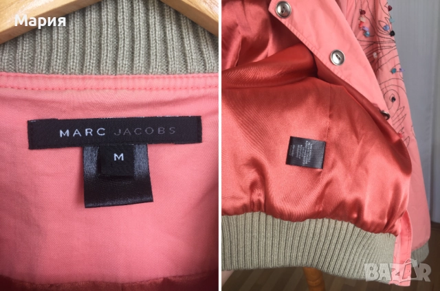 М размер Marc by Marc Jacobs Дамско Яке Протелтно Есенно Марк Джейкъбс Розово Прасковено Камъни, снимка 4 - Якета - 51869575
