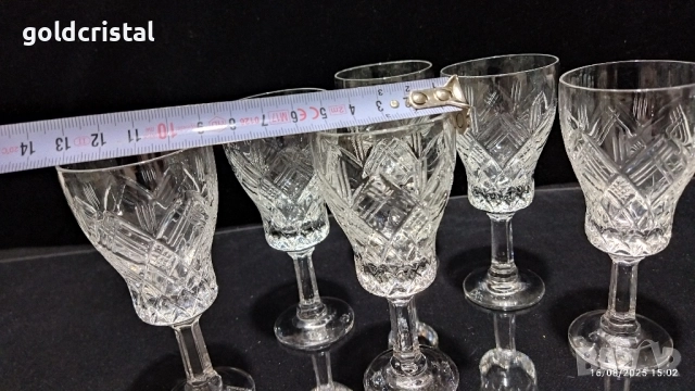 Руски кристални чаши , снимка 4 - Антикварни и старинни предмети - 43563866