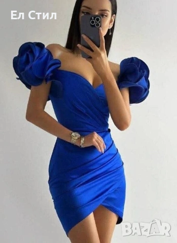 📌#Официална къса сатенена #рокля 95% сатен 5% ликра Производител: Италия Хс С М Л 43 евро Еконт, снимка 3 - Рокли - 53472015