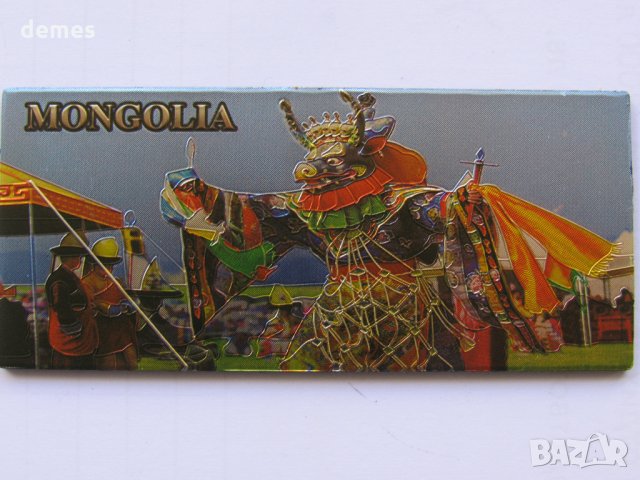  Автентичен метален магнит от Монголия-серия-57