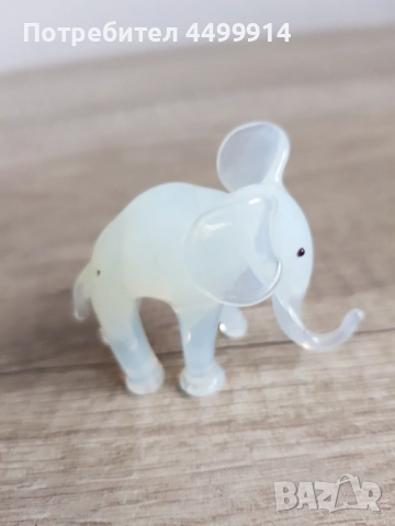 Стъклена фигура на слонче, снимка 4 - Колекции - 52882759