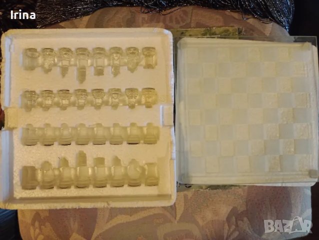 Стилен стъклен шах - малък , снимка 4 - Шах и табла - 48513833