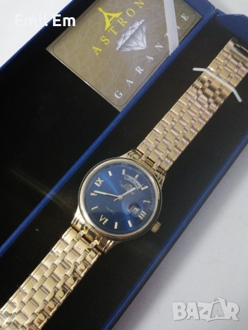 Позлатен ръчен часовник ASTRON , снимка 5 - Мъжки - 52741537