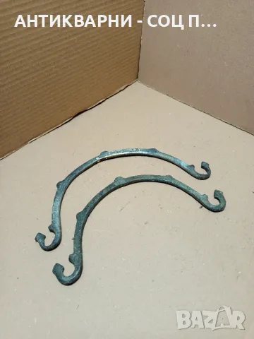 Комплект Стари Дръжки От Медни Араний Менчета., снимка 3 - Антикварни и старинни предмети - 49276836