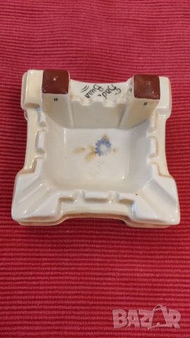 Стар порцеланов пепелник БАБА ВИДА. , снимка 3 - Антикварни и старинни предмети - 40695187