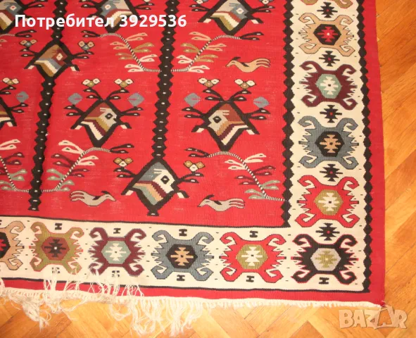 Запазен оригинален чипровски килим с пиленца с размери 165х240см, снимка 2 - Килими - 50023087