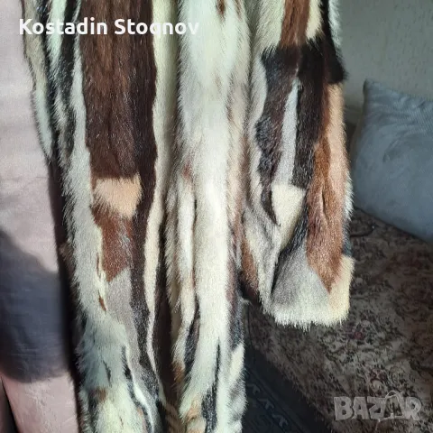 Дамско кожено палто от норки, снимка 5 - Палта, манта - 35425850
