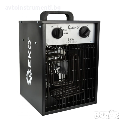 Калорифер електрически с термостат, трифазен 5 kW - 02408G, снимка 2 - Отоплителни печки - 51996423