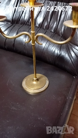 бронзов свещник, снимка 4 - Антикварни и старинни предмети - 52611039