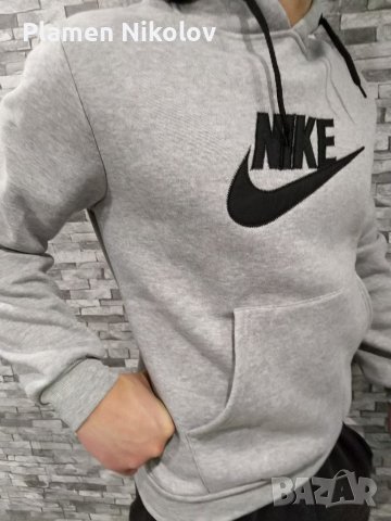 ПАМУЧЕН СИВ СУИТШЪРТ , снимка 3 - Спортни дрехи, екипи - 38093415