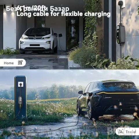 Ново Зарядно за електромобили Type 2 | 6-13A | Дълъг кабел | Безопасно, снимка 6 - Друга електроника - 49289893