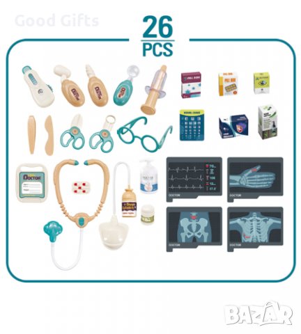 Детски докторски комплект с много аксесоари, снимка 4 - Други - 38192663