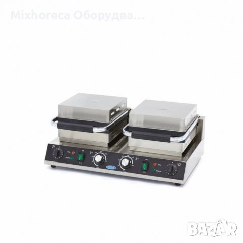 Класически двоен гофретник - 4 броя- незалепващо покритие, термостат, индикатор за температура, снимка 6 - Обзавеждане на кухня - 38406836