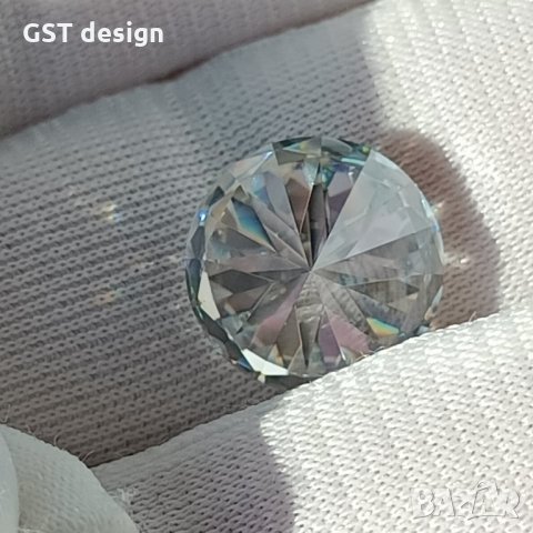 Уникален Огромен 5+ карата Брилянтин Фенси G-H Диамант Мойсанит Diamond Moissanite, снимка 6 - Други - 35414883