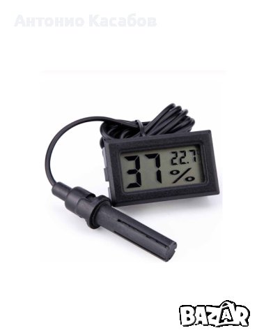 Електронен термометър и хигрометър с LCD дисплей и 1м сонда, снимка 2 - Друга електроника - 43506521