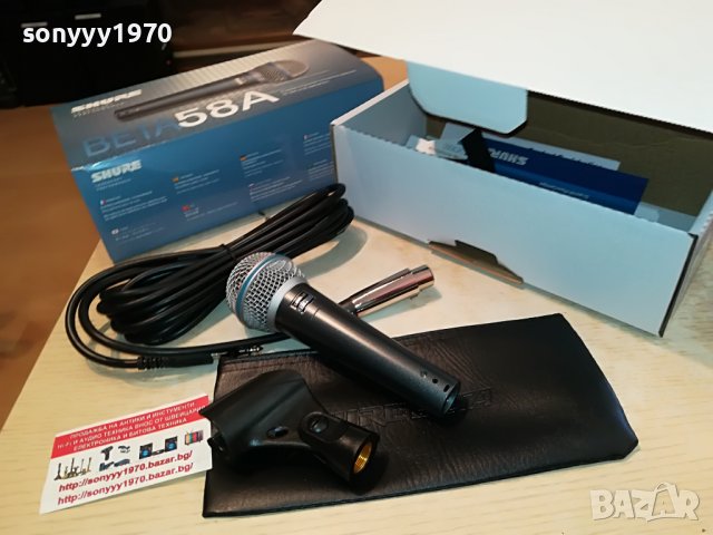 shure beta58A NEW MICROFHONE-ВНОС SWISS 2905221010, снимка 2 - Микрофони - 36907746