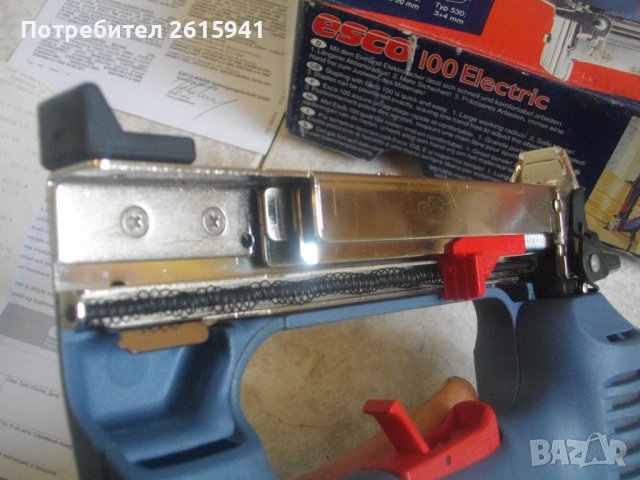 НОВ Ел.Такер Професионален ESCO 100-Скоби 8-20мм/Пирони 16-20мм-Пълен Комплект-Made in ITALY, снимка 16 - Други инструменти - 40706790