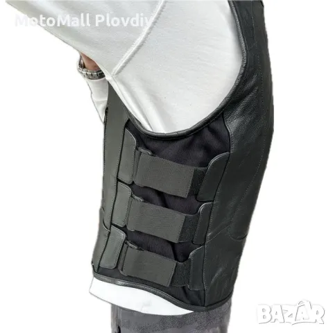 Кожен мото елек Roader черен рокер клубен естествена кожа от S до 8XL , снимка 3 - Аксесоари и консумативи - 48700491